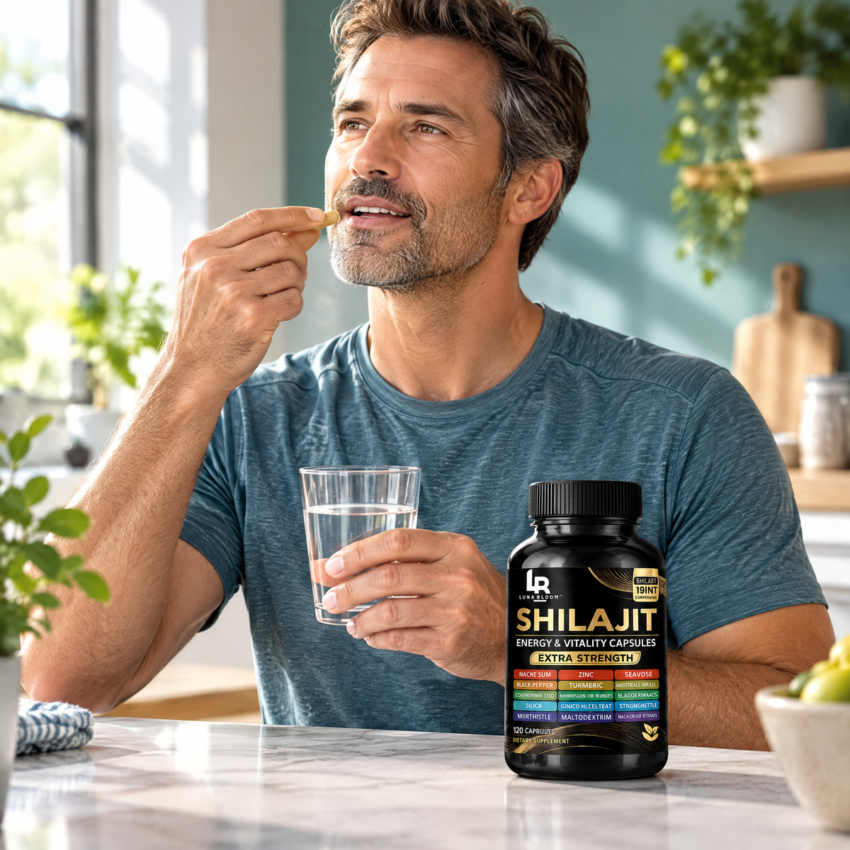 Shilajit Energy & Vitality Capsules – in use