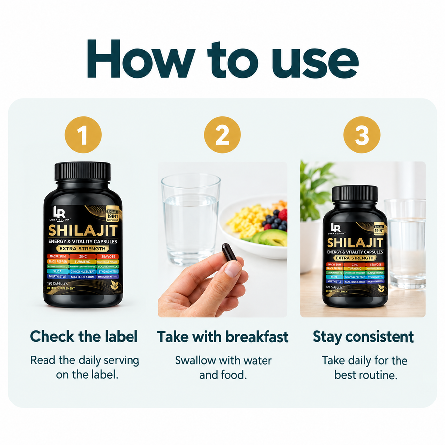 Shilajit Energy & Vitality Capsules – how to use