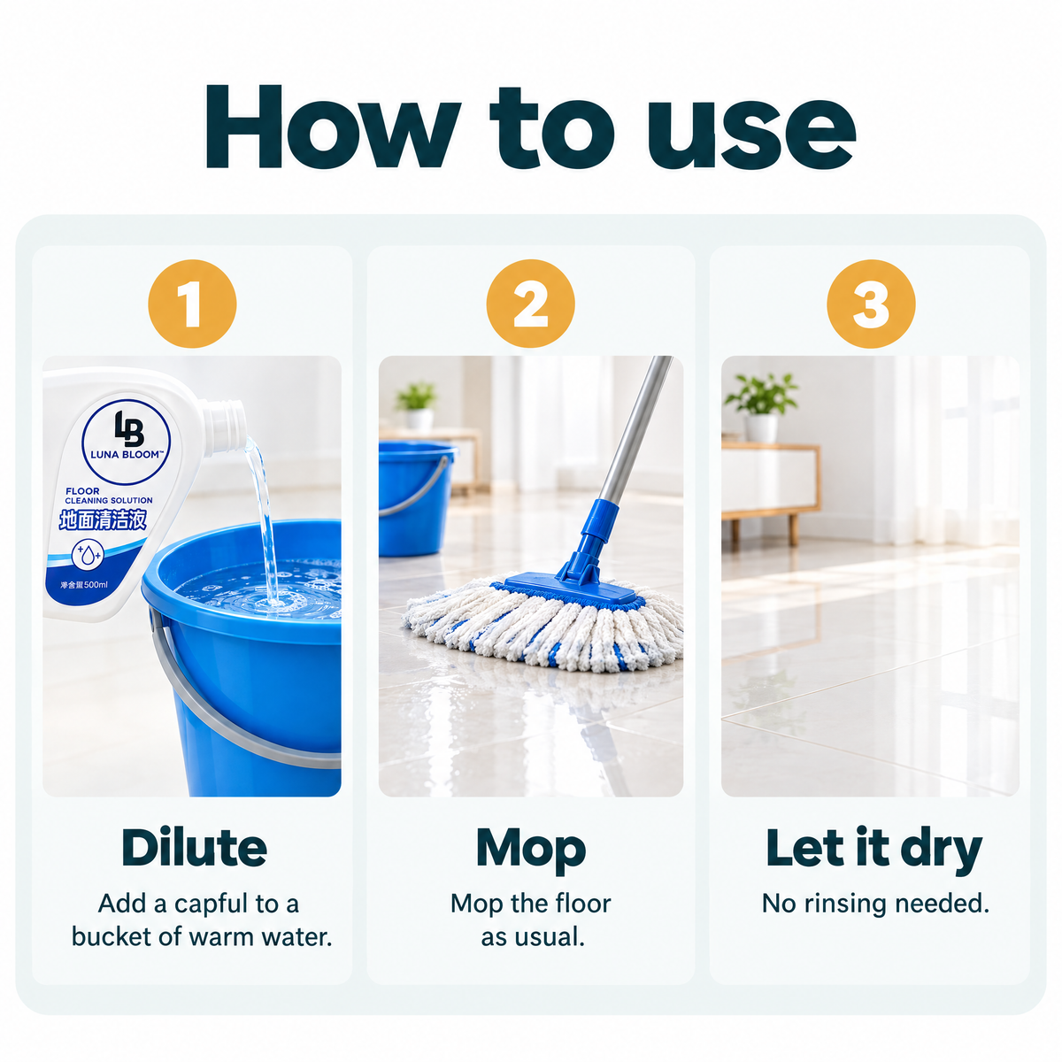 Multi-Surface Floor Cleaner – how to use