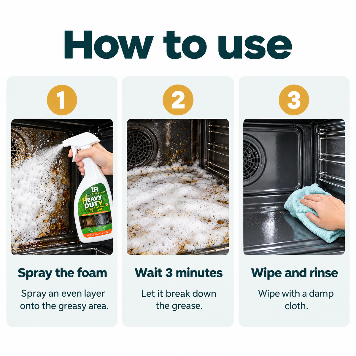 Heavy-Duty Grease Foam Cleaner – how to use