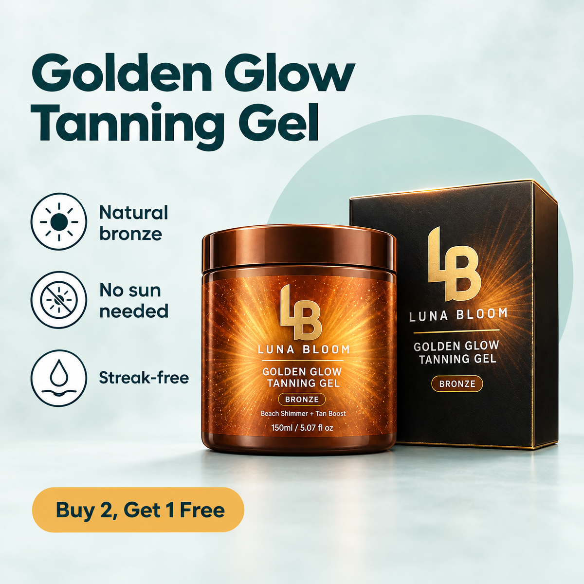 Golden Glow Self-Tanning Gel – highlights