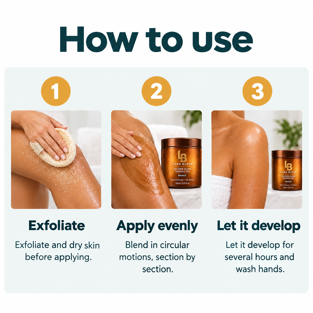Golden Glow Self-Tanning Gel – how to use