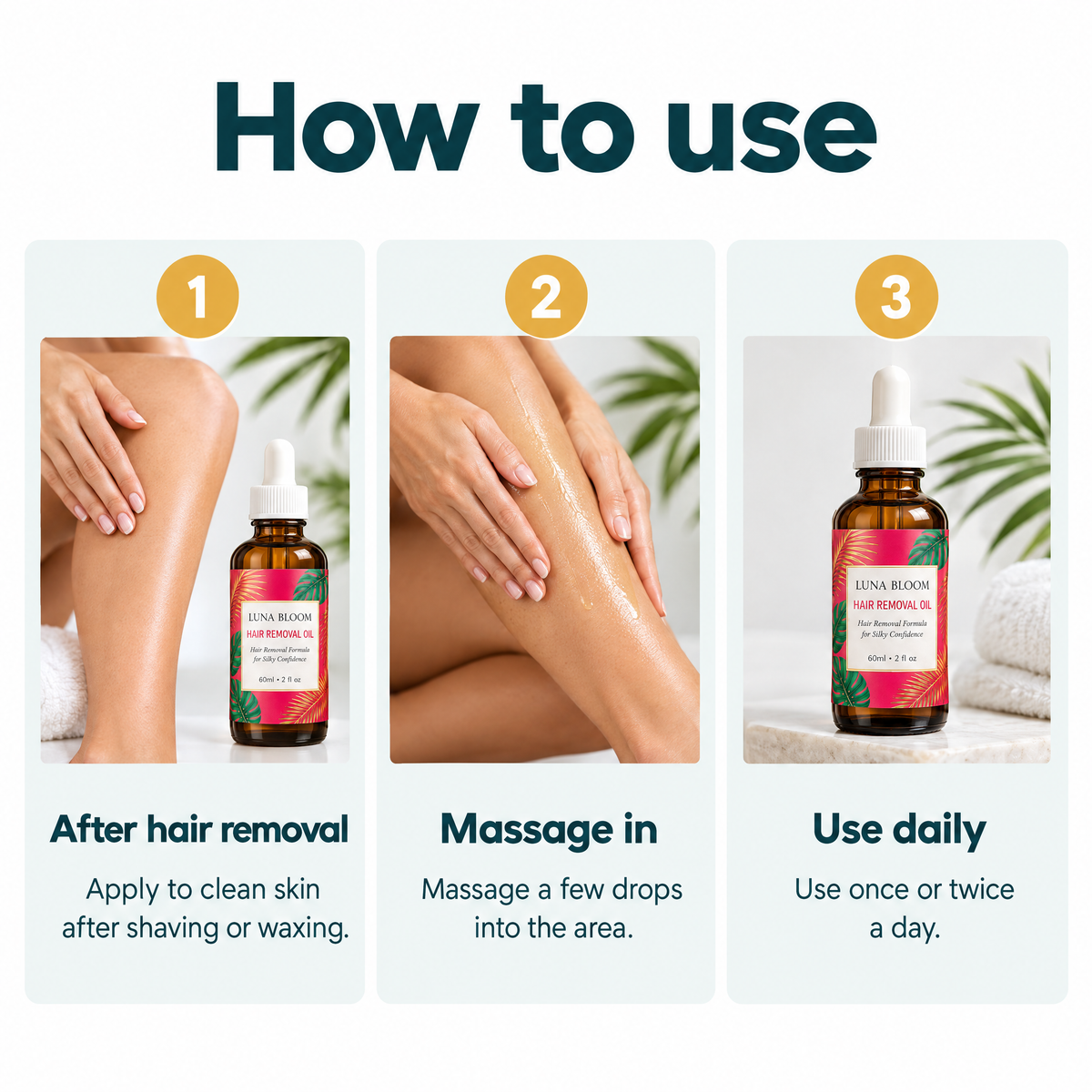 Botanical Hair Removal Oil – how to use