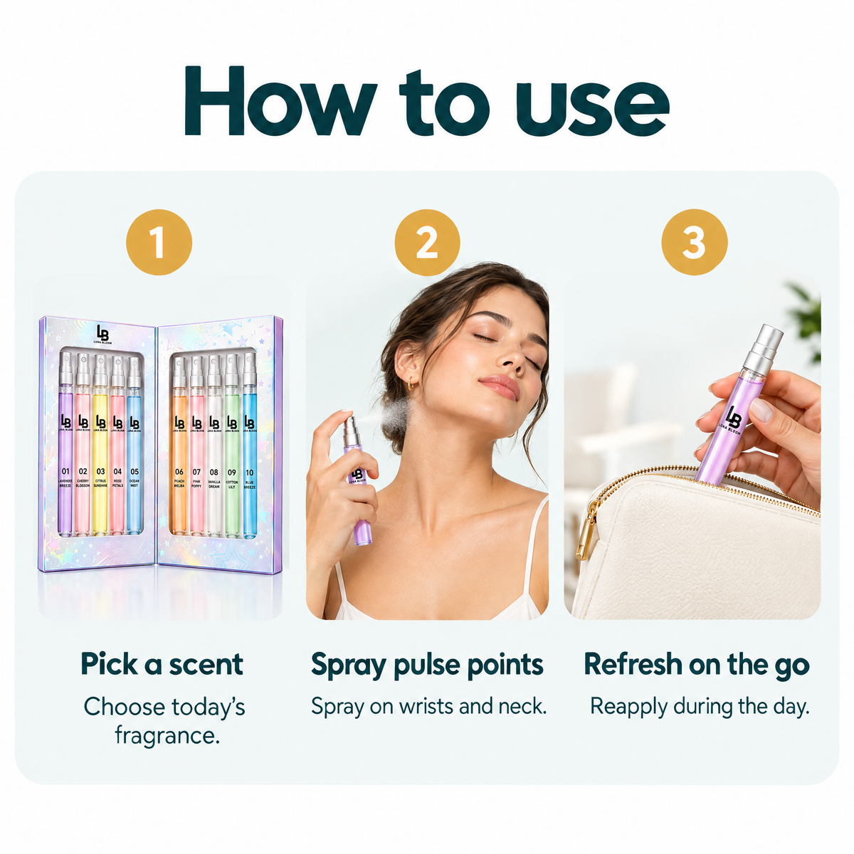 Summer Fragrance Travel Set – how to use
