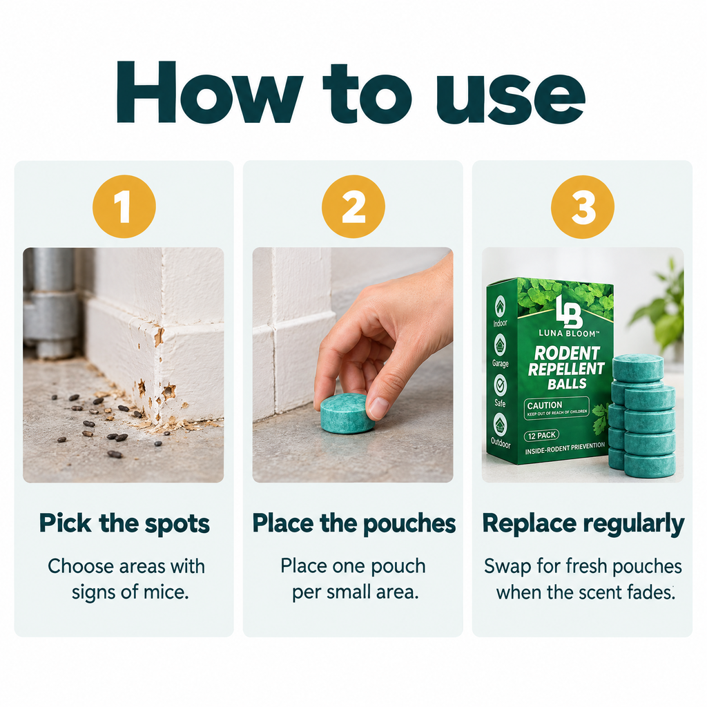 Rodent Repellent Pouches – how to use
