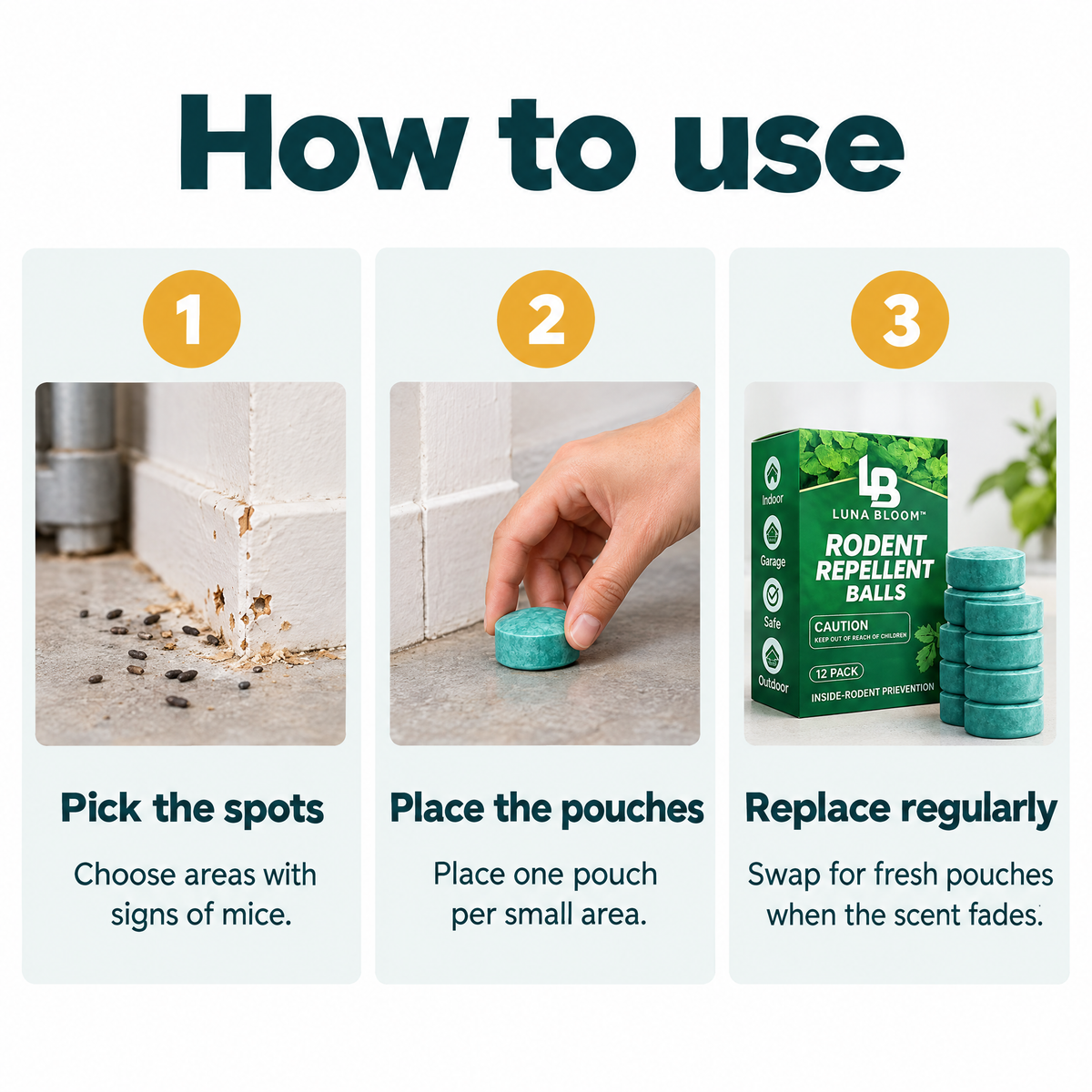 Rodent Repellent Pouches – how to use