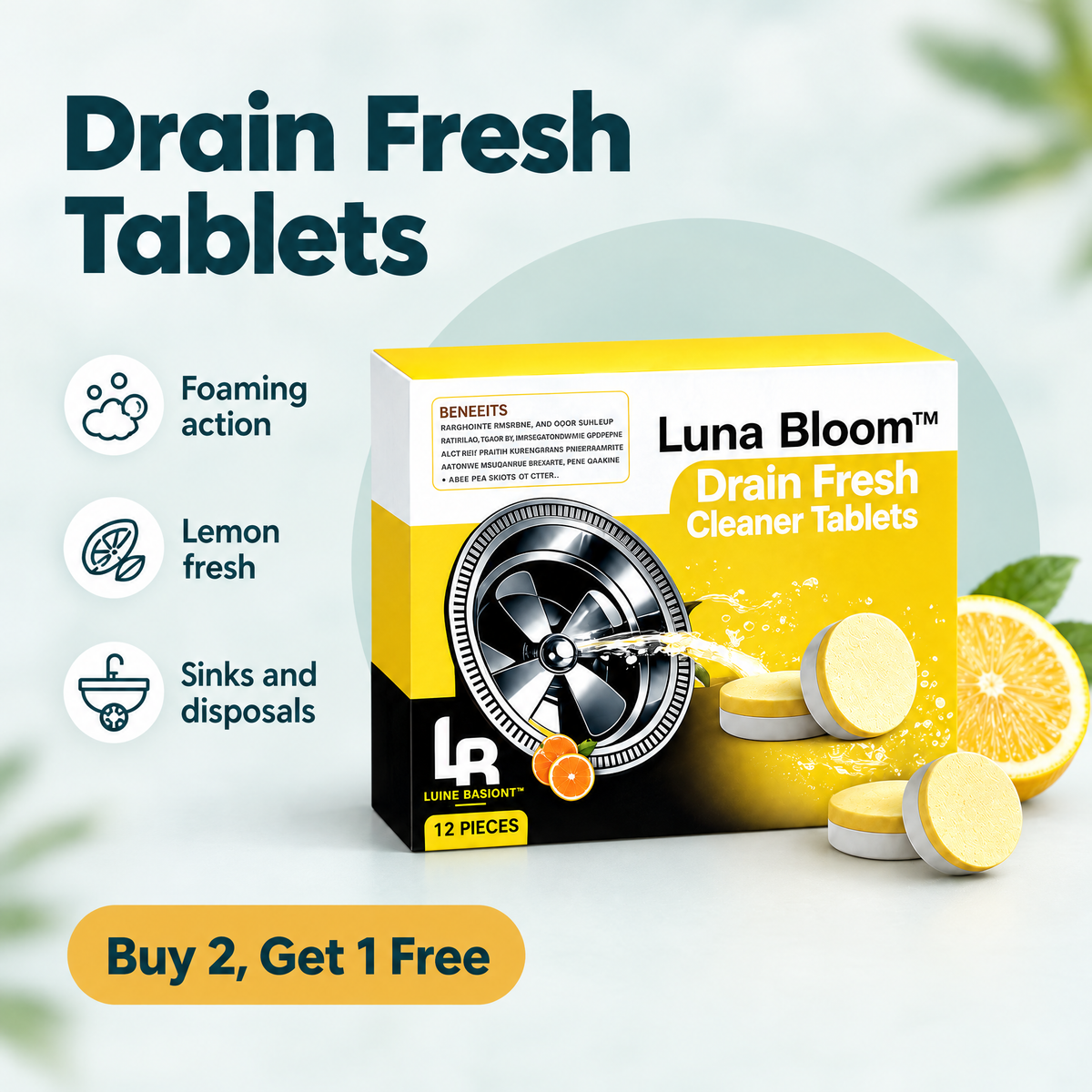 Drain Freshener Cleaner Tablets – highlights