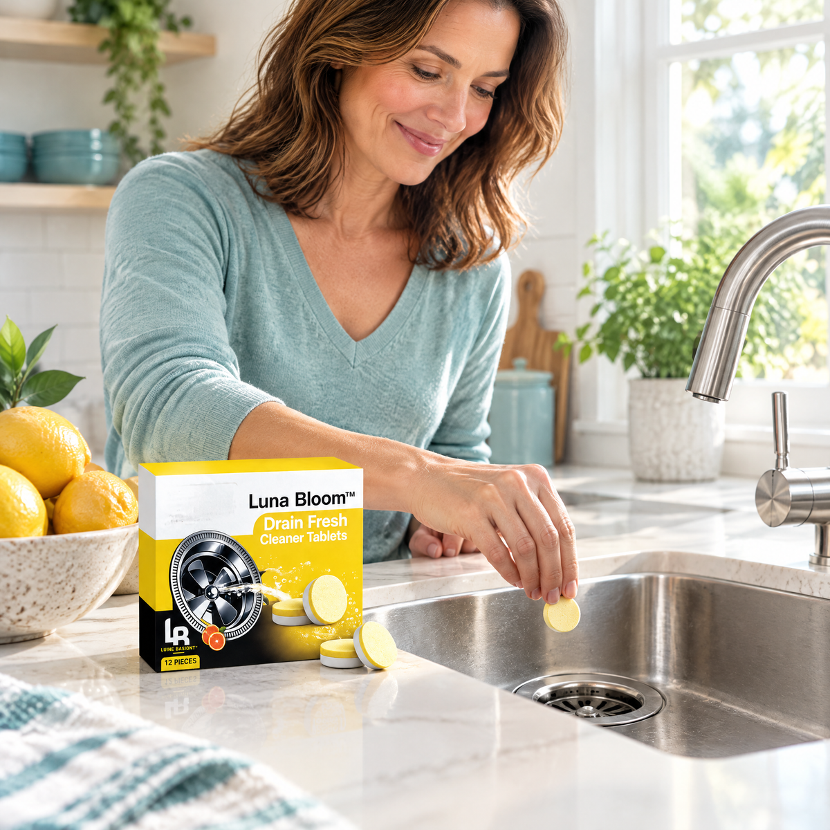 Drain Freshener Cleaner Tablets – in use