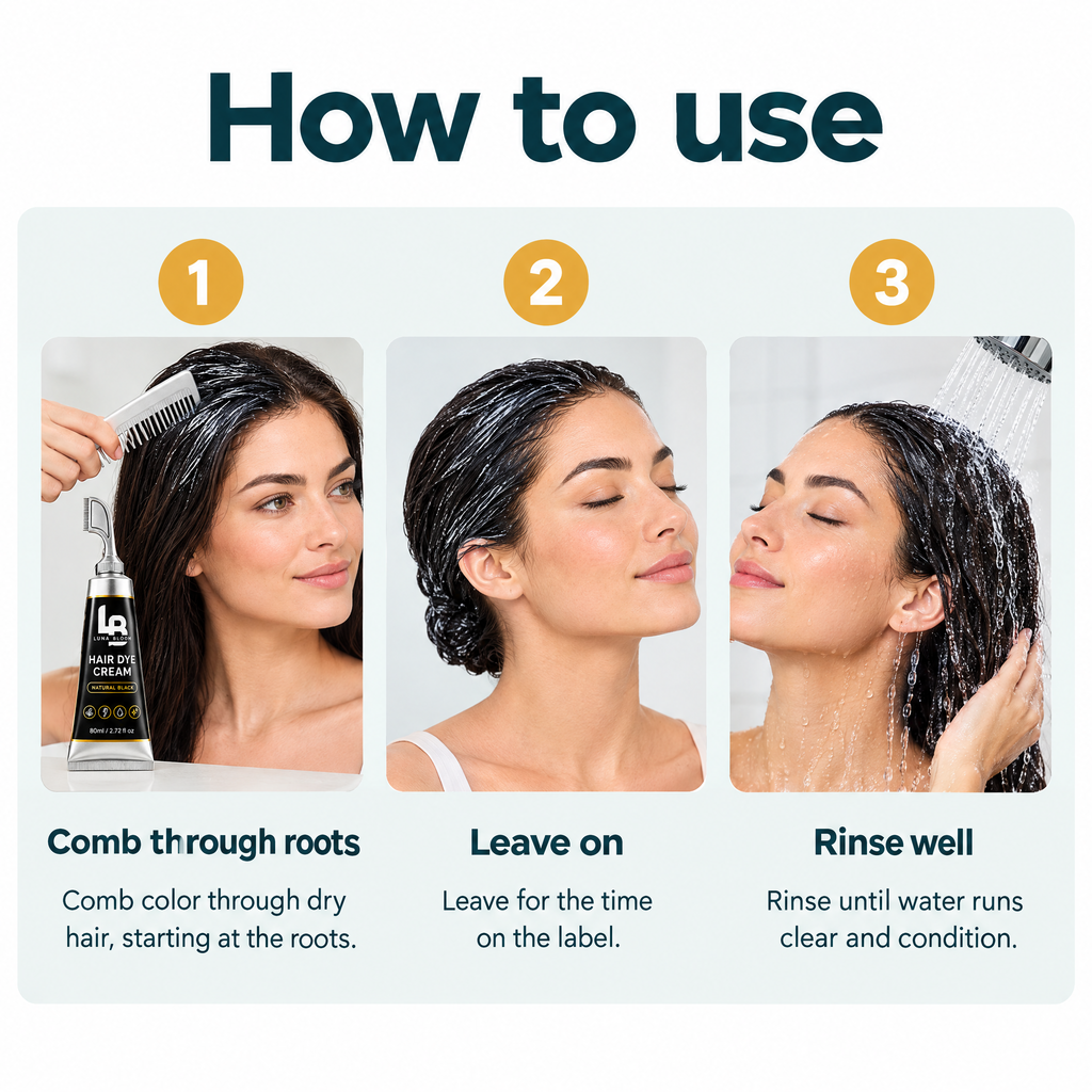 Hair Dye Cream with Comb Applicator – how to use