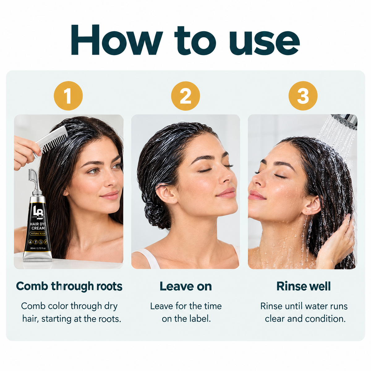 Hair Dye Cream with Comb Applicator – how to use