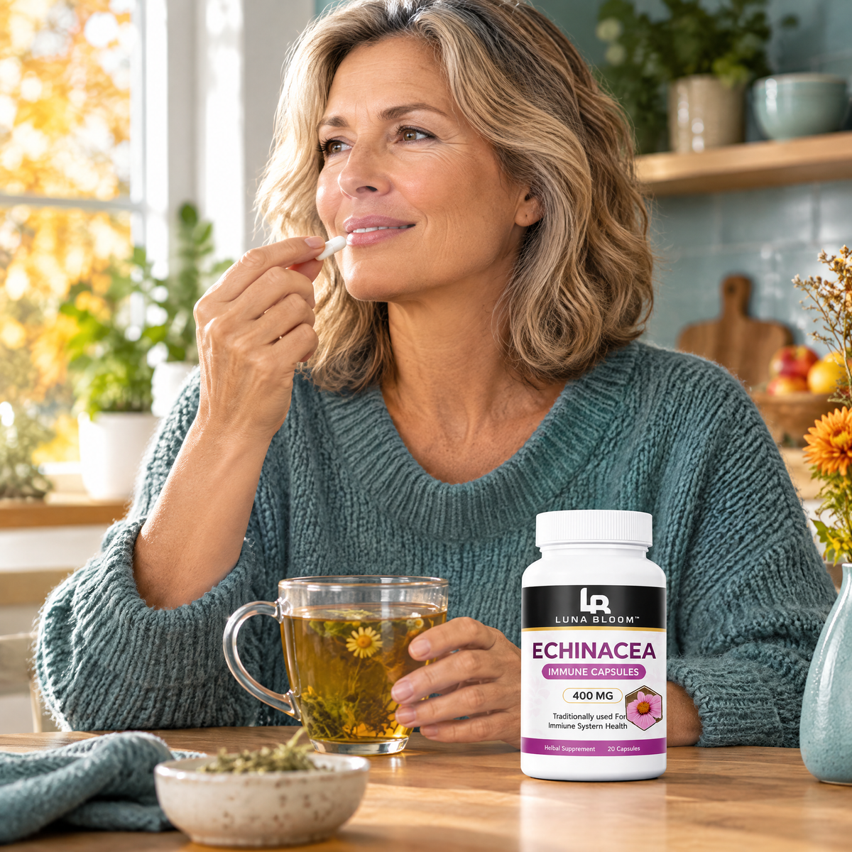 Echinacea Herbal Capsules – in use