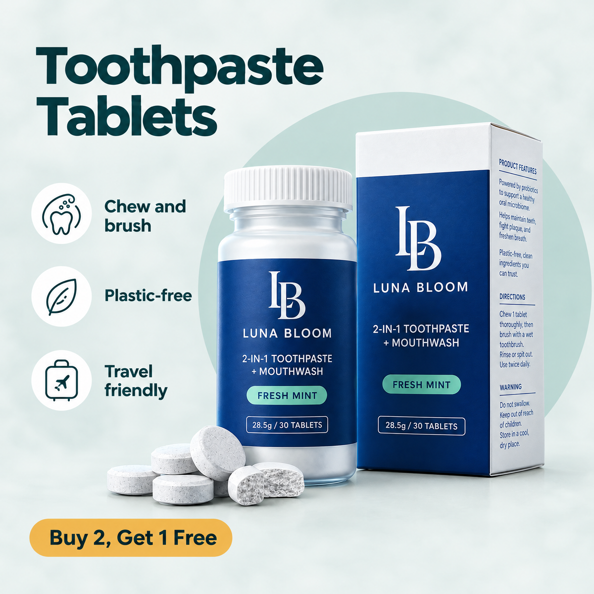 Probiotic Toothpaste Tablets – highlights