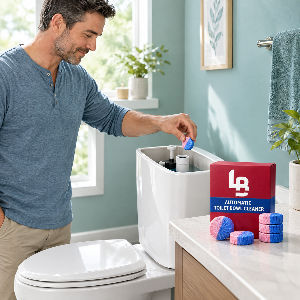 Automatic Toilet Bowl Cleaner Tablets – in use