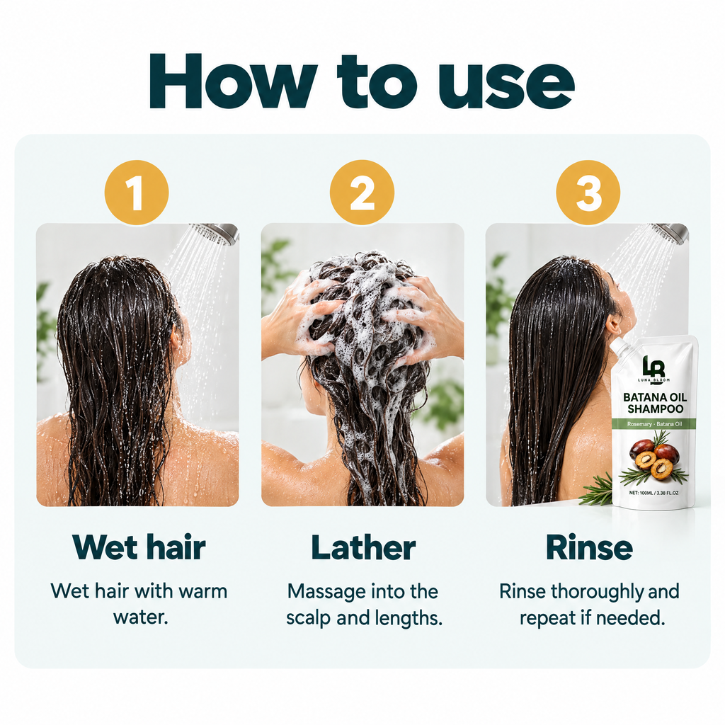 Batana Oil & Rosemary Shampoo – how to use