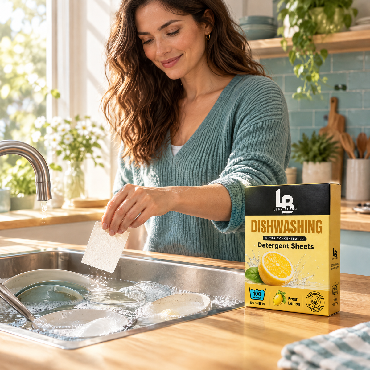 Dishwashing Detergent Sheets – in use