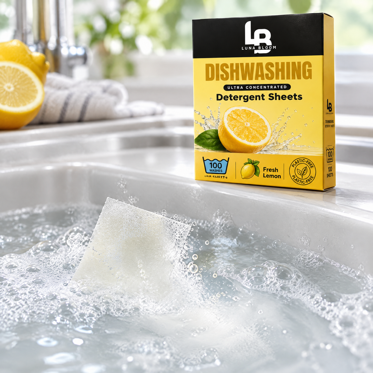 Dishwashing Detergent Sheets – close-up