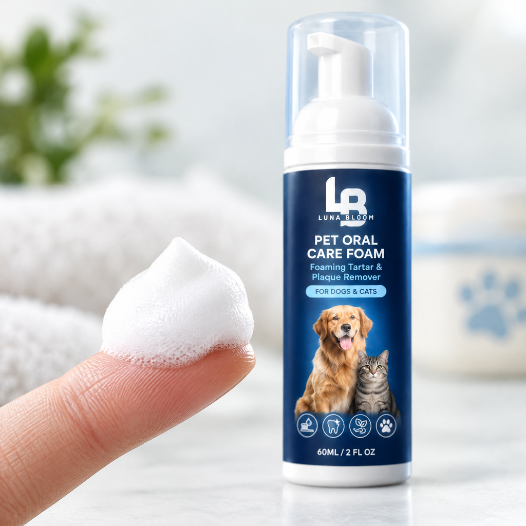 Brush-Free Pet Oral Care Foam – close-up