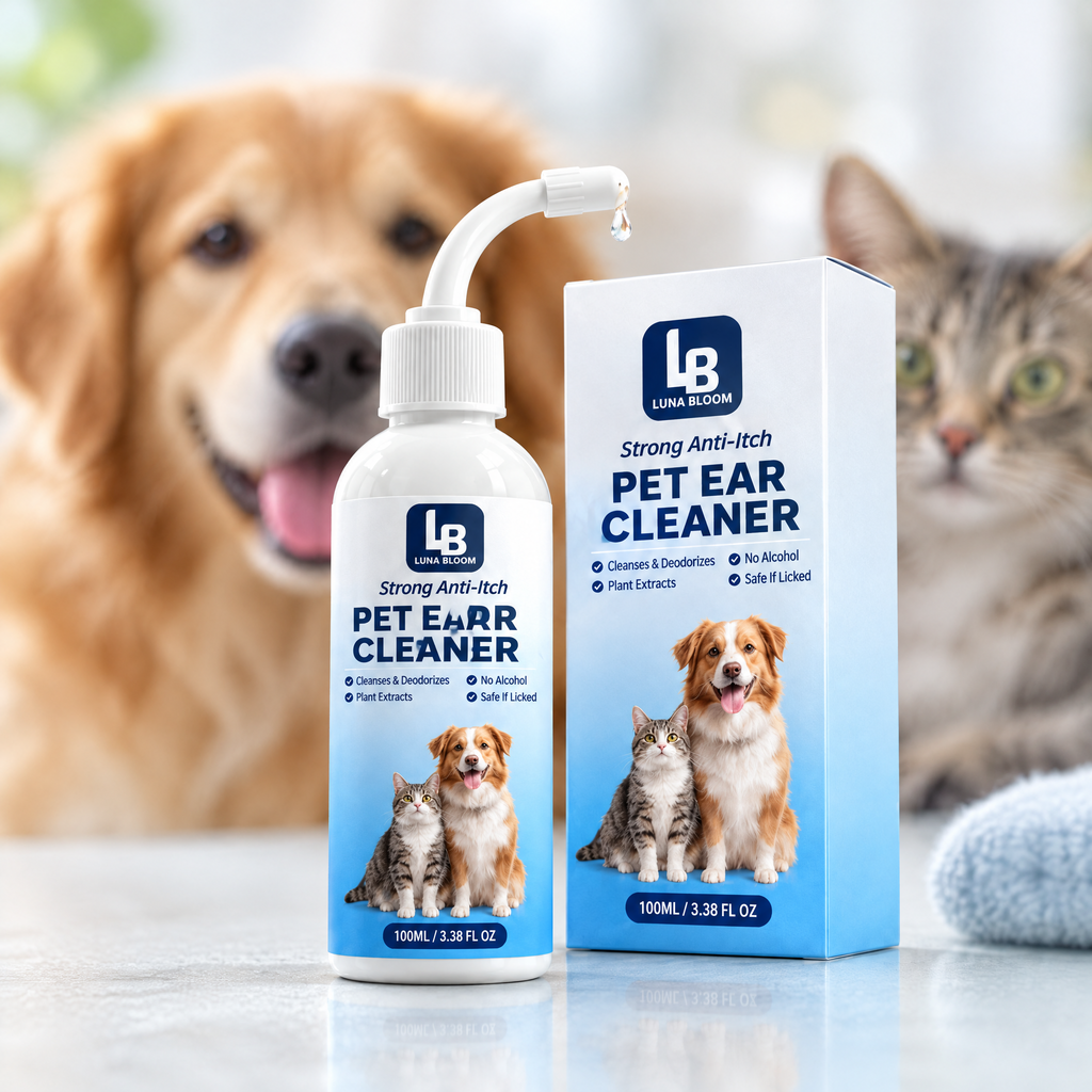 Gentle Pet Ear Cleaner Drops – close-up