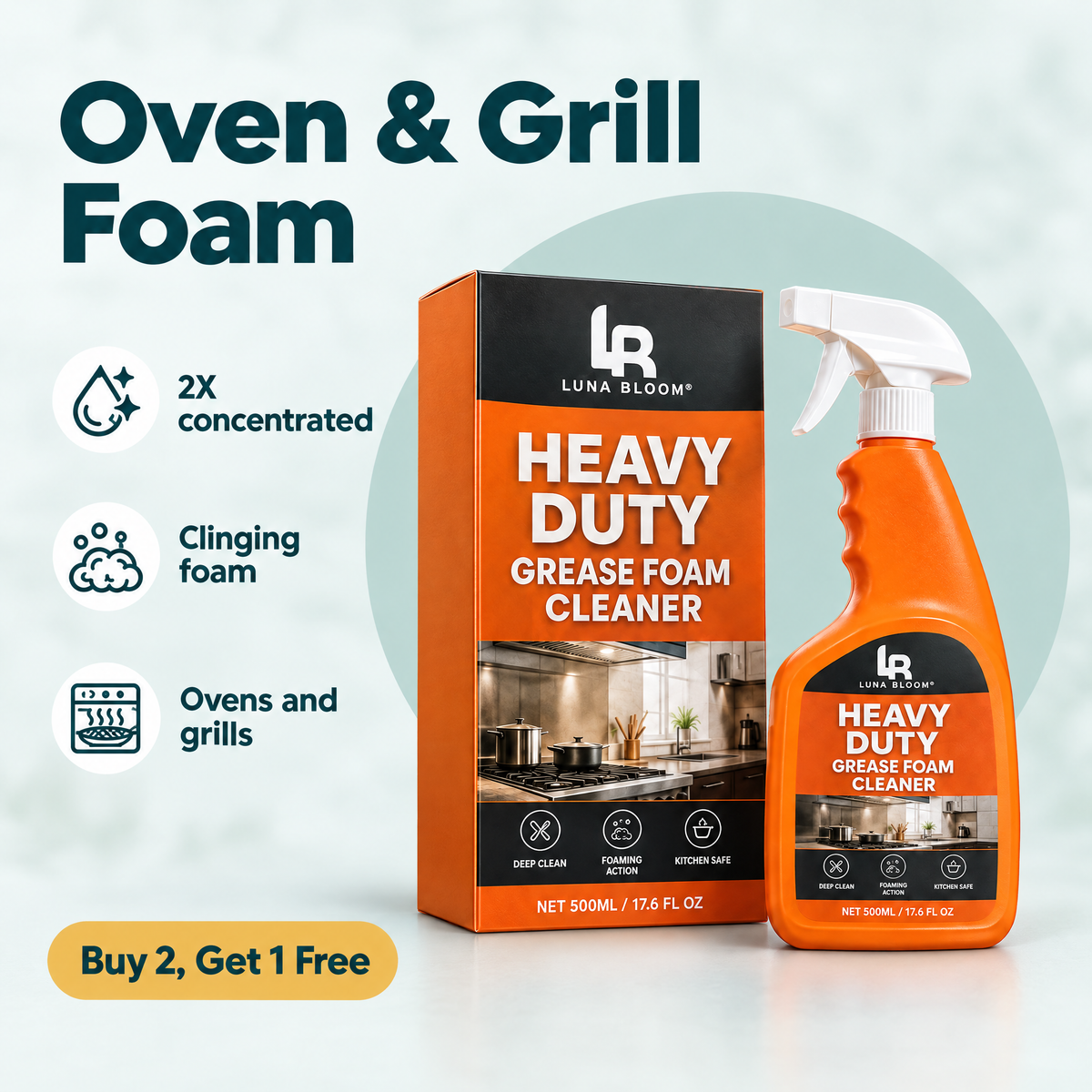 Oven & Grill Foam Cleaner – highlights