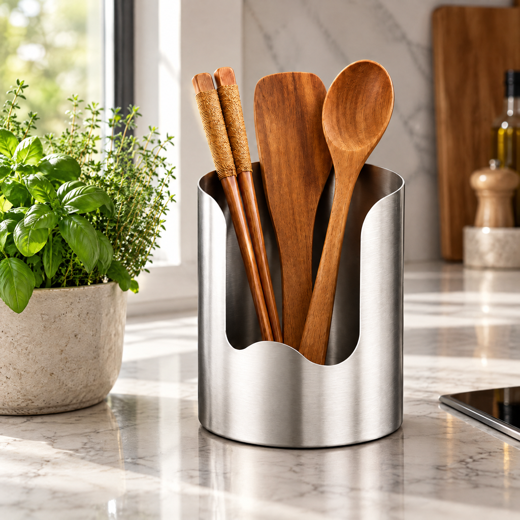 Stainless Steel Utensil Holder – lifestyle
