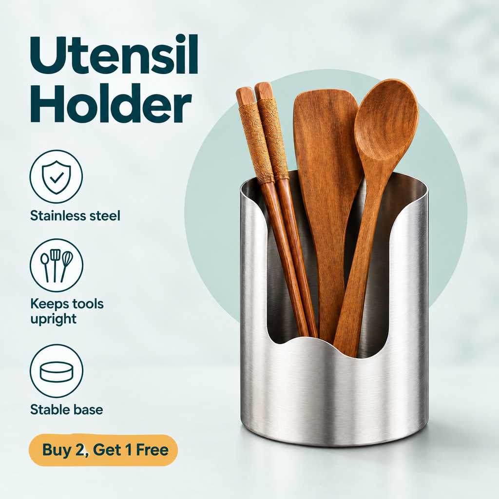 Stainless Steel Utensil Holder – highlights
