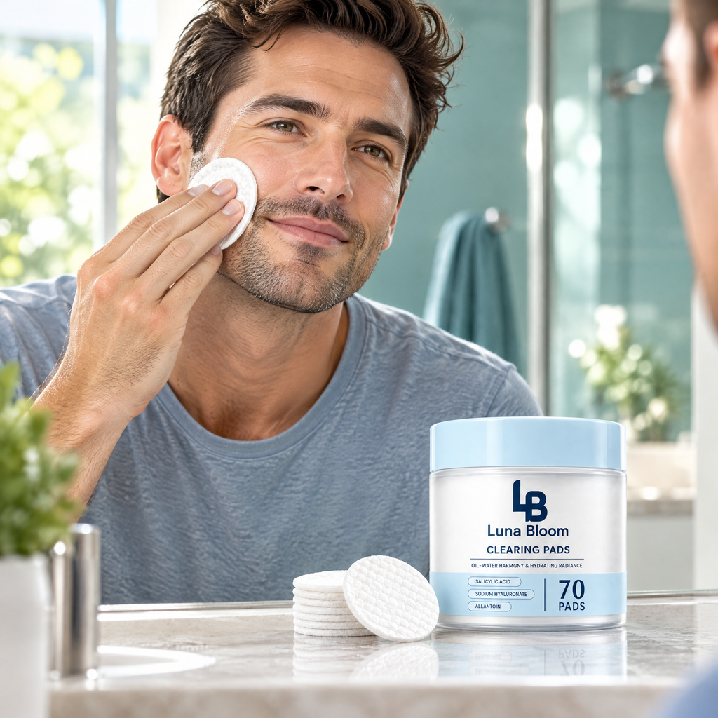 Exfoliating Facial Clearing Pads – in use