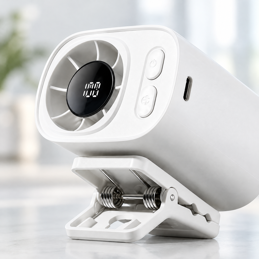 Rechargeable Car Visor Fan – close-up