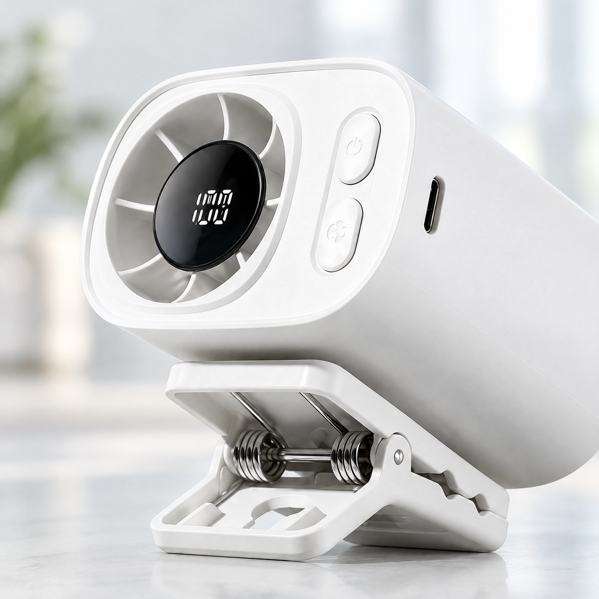 Rechargeable Car Visor Fan – close-up