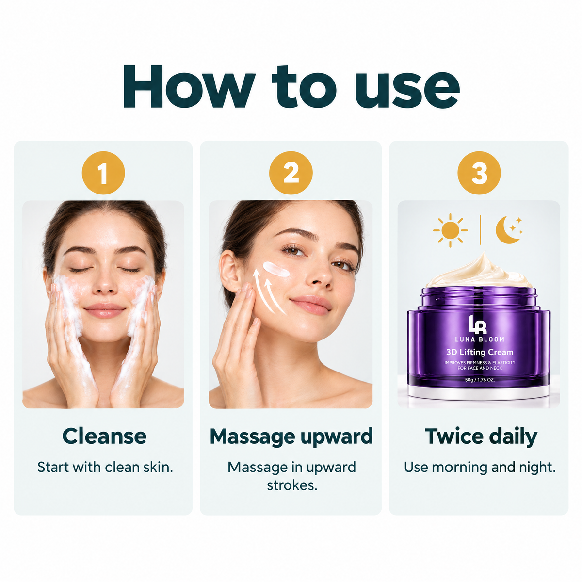 3D Lifting Face & Neck Cream – how to use