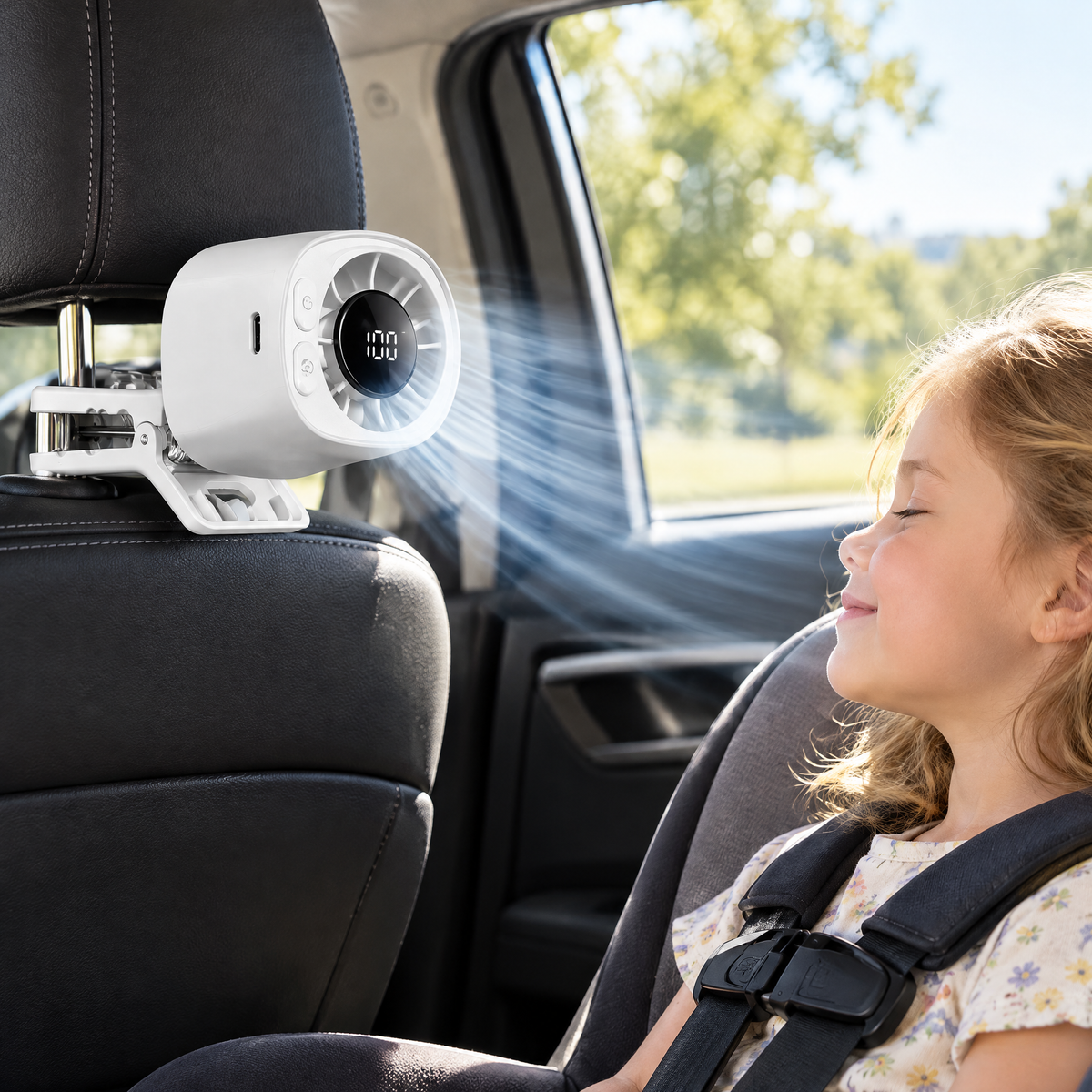 Rechargeable Car Visor Fan – lifestyle