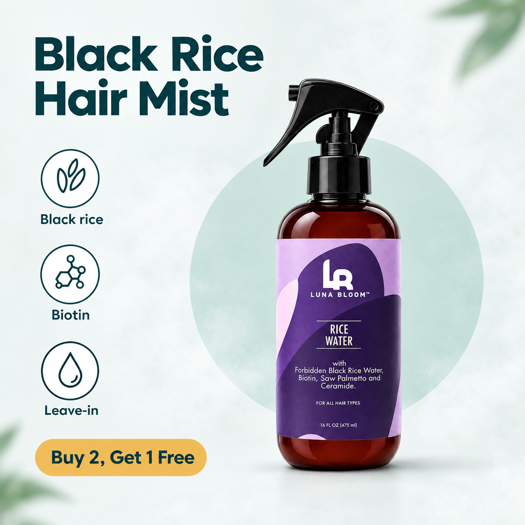 Black Rice Strengthening Hair Mist – highlights