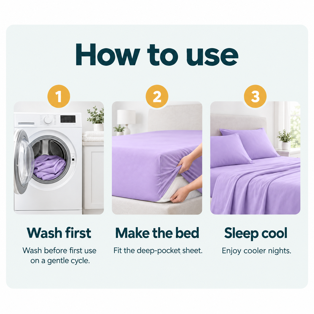 Bamboo Cooling Sheet Set – how to use