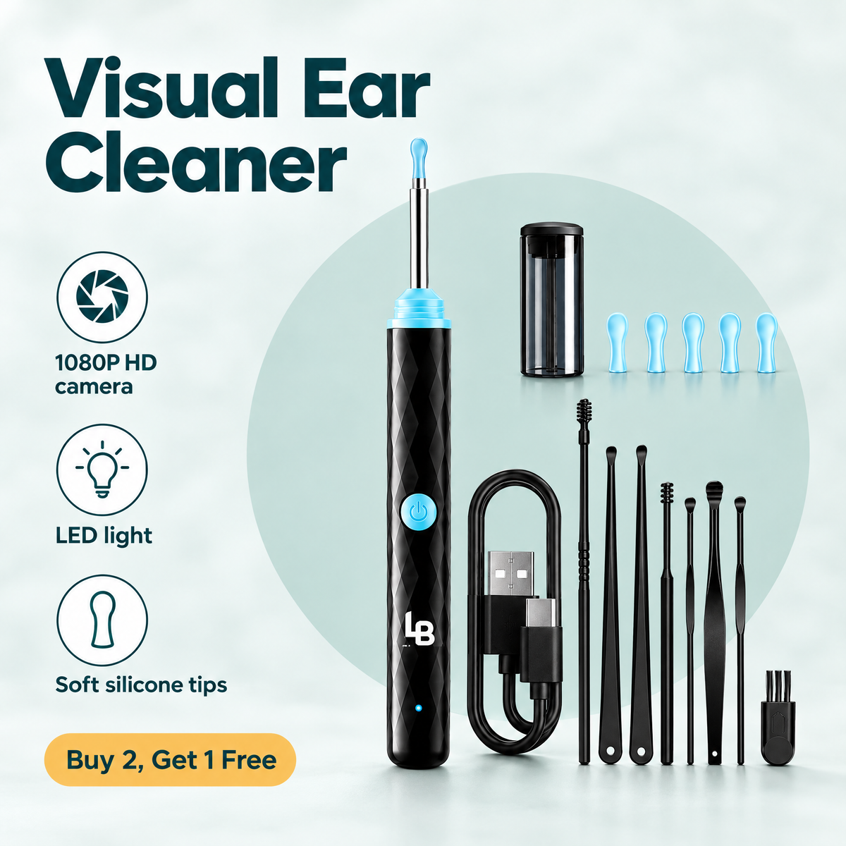 Visual Ear Cleaning Kit with Camera – highlights
