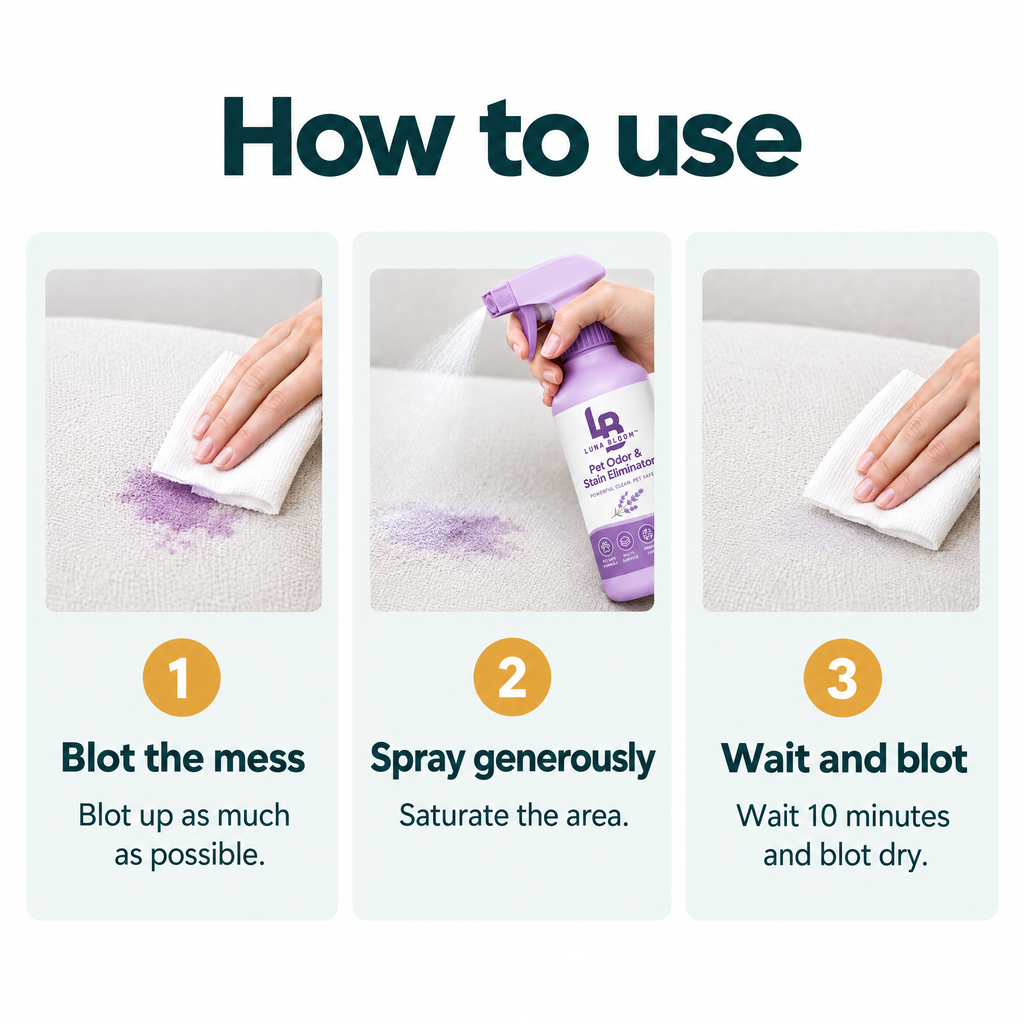 Pet Odor & Stain Eliminator Spray – how to use