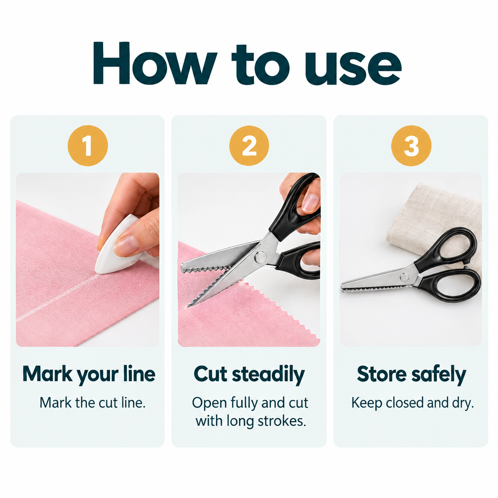 Zig Zag Pinking Shears – how to use