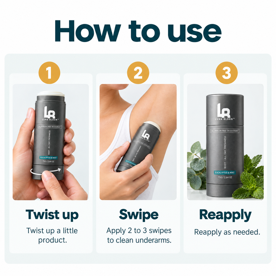 Aluminum-Free Unisex Deodorant Stick – how to use