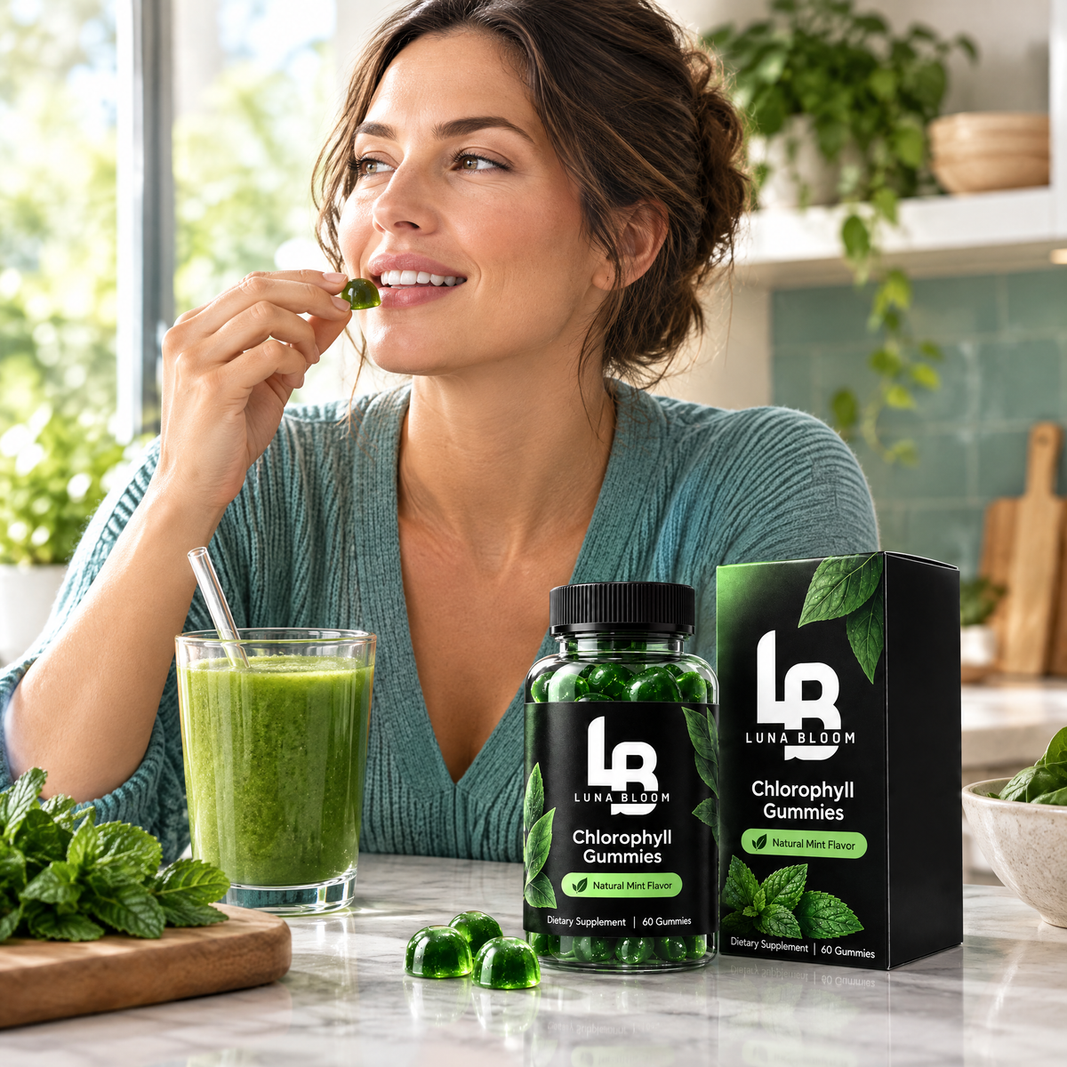 Chlorophyll Gummies – in use