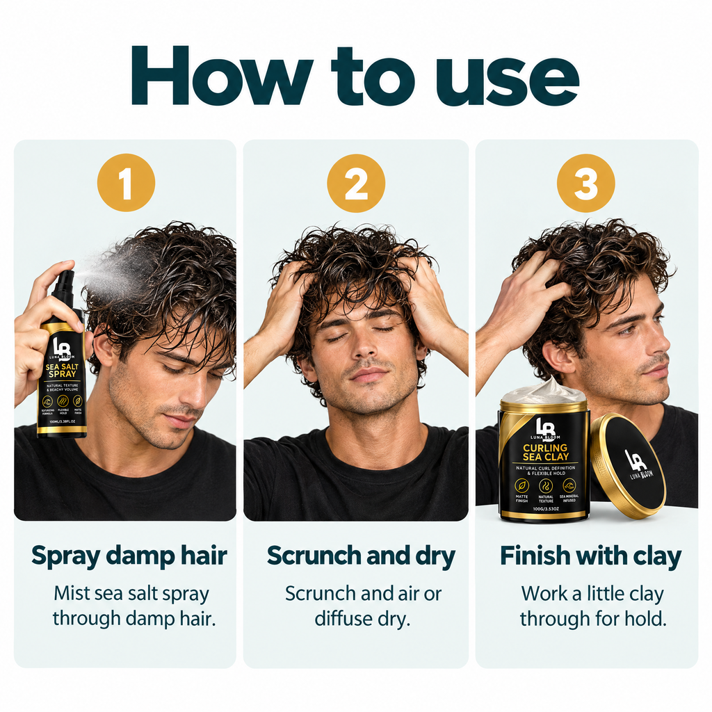 Sea Salt Spray & Curling Sea Clay Bundle – how to use
