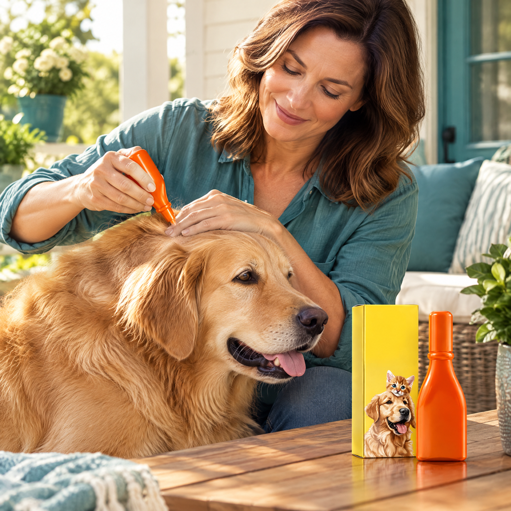 Flea & Tick Pet Drops – in use