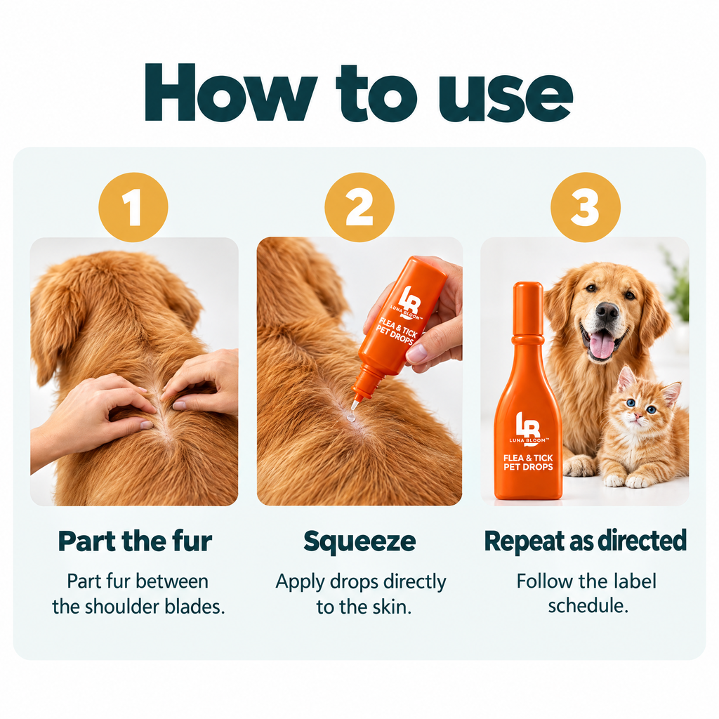 Flea & Tick Pet Drops – how to use