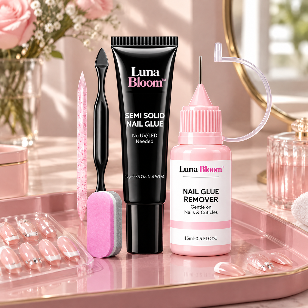 No-Lamp Semi-Solid Nail Glue Kit – lifestyle
